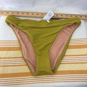 J. Crew green ribbed Bikini Bottom